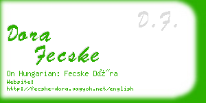 dora fecske business card